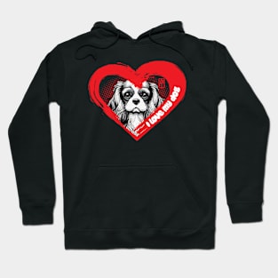 I Love My Cavalier King Charles Spaniel - Sociable dog - I Love my dog Hoodie